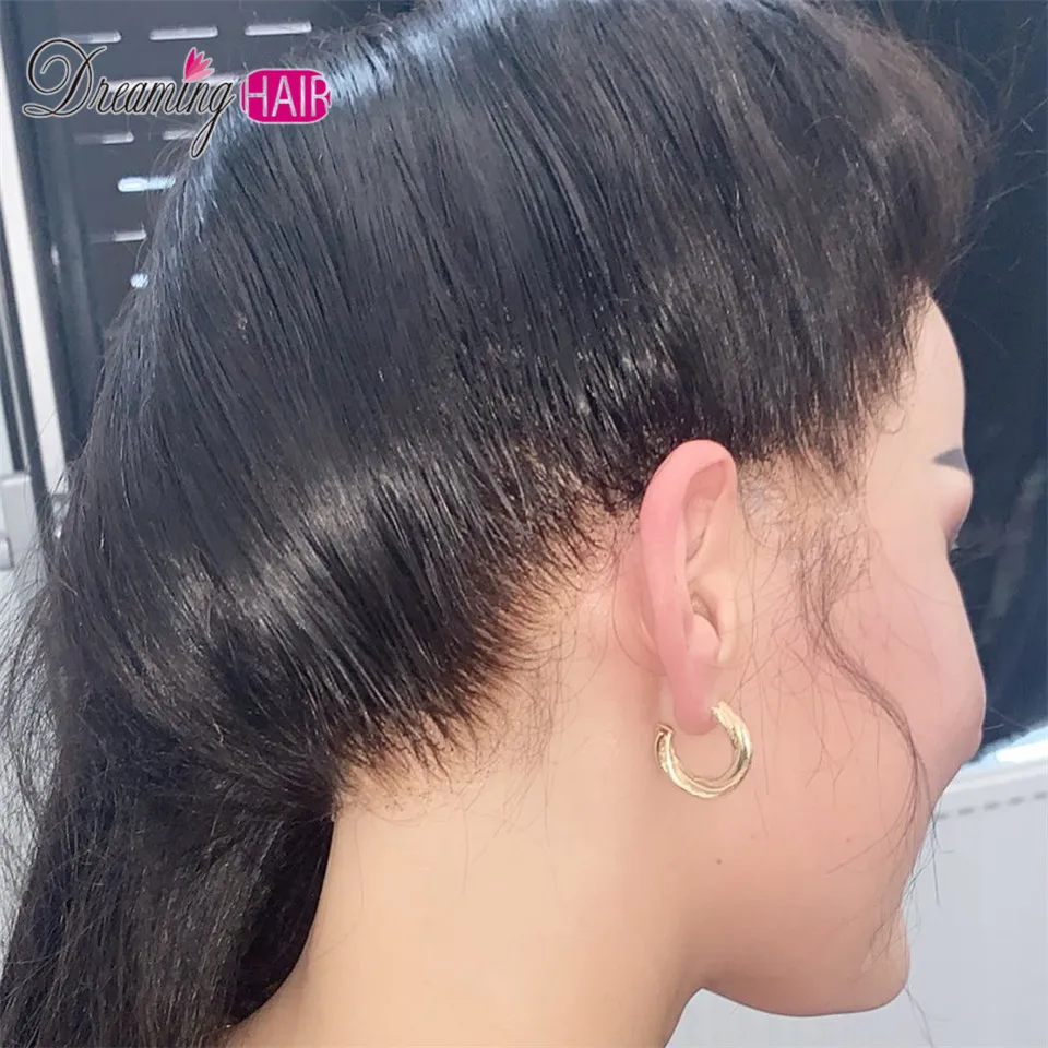 13x6 парики из натуральных волос на кружеве бразильские прямые волосы парик предварительно выщипывающиеся отбеленные узлы Прозрачный HD парик из кружева 130% 180% Плотность