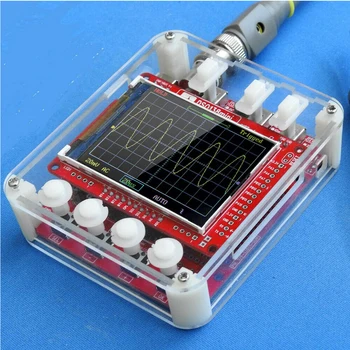 

DSO138 Mini Digital Pre-soldered TFT LCD Oscilloscope Kit DIY Practical Test Electronic Learning Portable With Case Analyzer