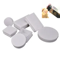 Bouchon de tube rond en plastique blanc, 10 pièces, en alliage antidérapant, échelle de chaise, meubles, couverture Anti poussière, protection des pieds 