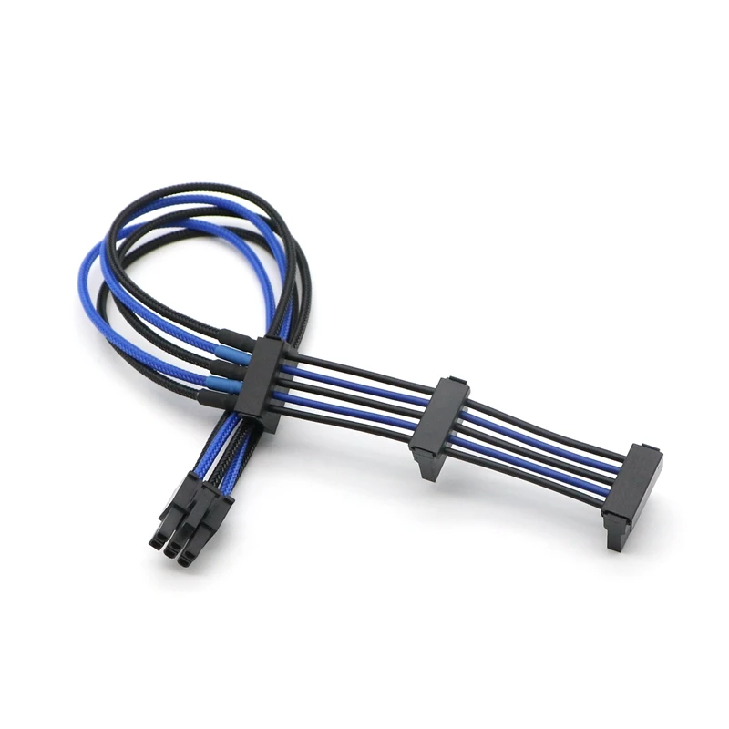 Singlen с рукавом 6Pin на 3x SATA 15Pin модульный блок питания для Seasonic PSU.|Компьютерные