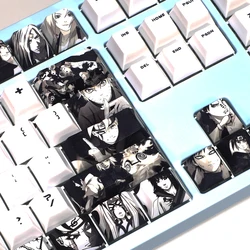 Teclado mecânico pbt keycaps 104 teclas dos desenhos animados japoneses cherry perfil altura sublimação anime diy chave boné 60% 100% gh60 gk61