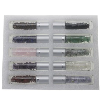 

10pcs 10ml Accessories Travel Essential Oil Good Sealing Reusable Random Color Salon Portable Clear Glass Gifts Roller Bottles