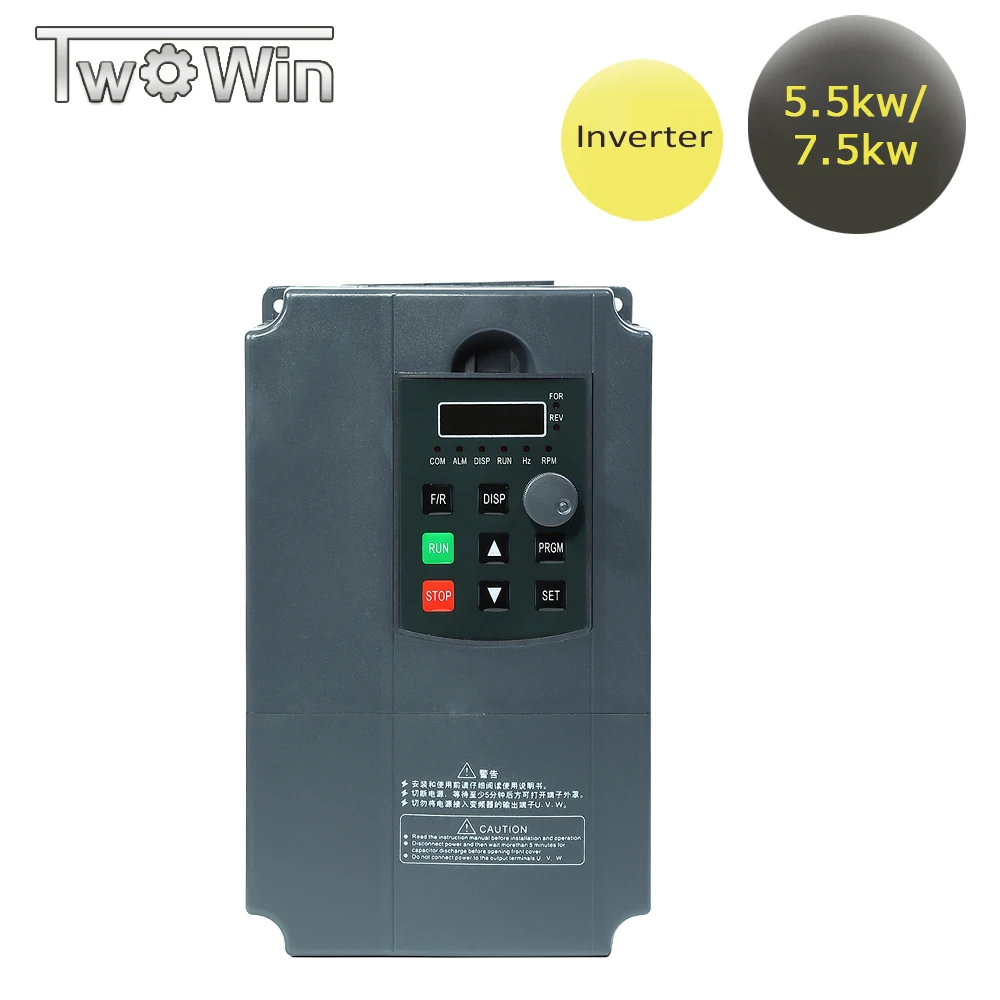 

5.5KW/7.5KW 220v/380v Single Phase input 3 Phase Output Frequency Converter/Adjustable Speed Drive/ VFD For spindle motor