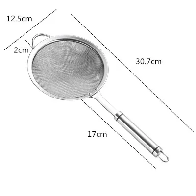 Стальной сито Многофункциональный сетчатый провод Фильтр широкий рот Ручной Кухонный мука чай масло Ситечко Дуршлаг-Сито Фильтр аксессуары - Цвет: 2