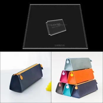 

Leathercraft Tools Pattern Handmade Leather Goods Art Diy Student Pencil Case Stationery Bag Version Drawing Grid Making