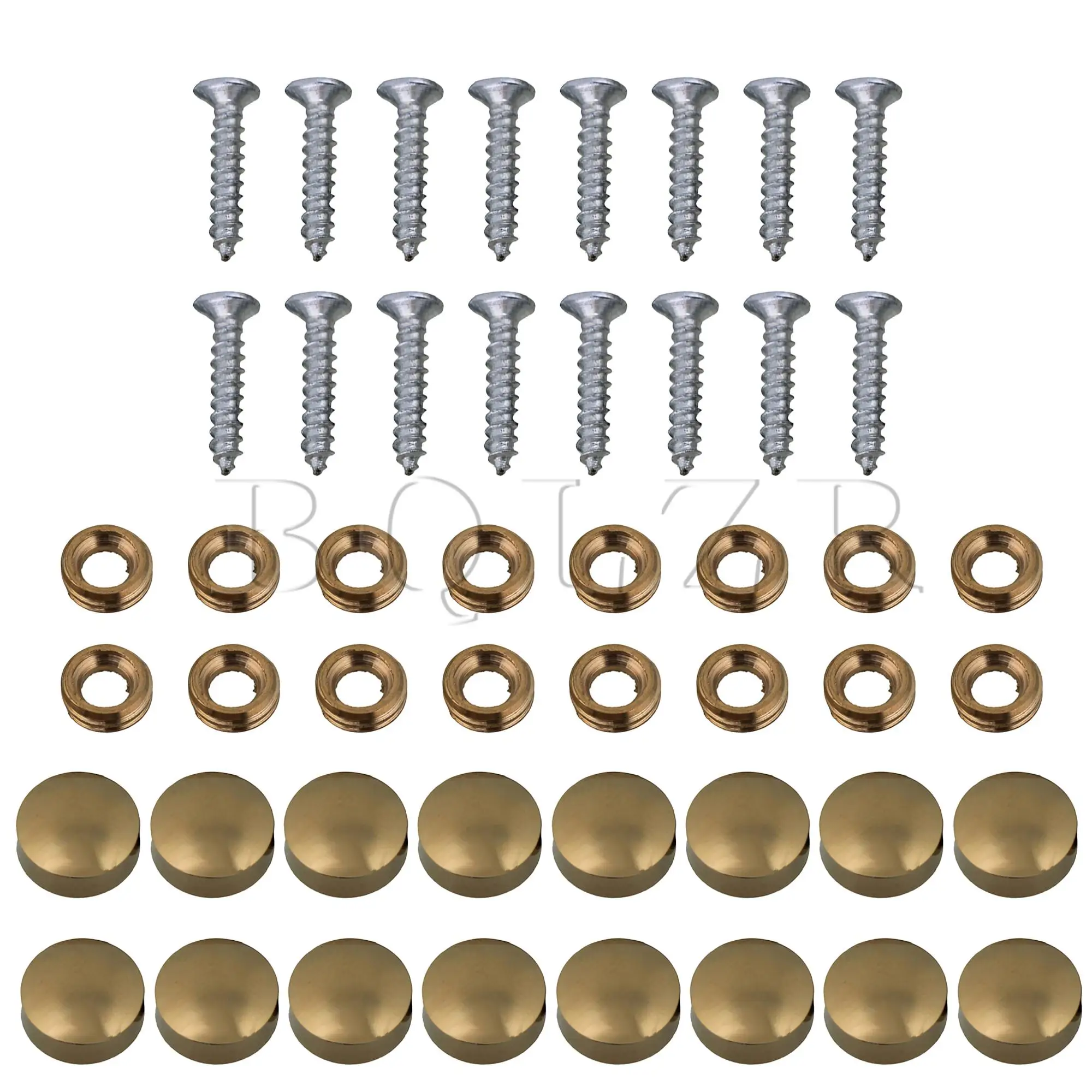 BQLZR 16pcs 9.3mm Dia Furniture Decorative Copper Golden Cap Nails for Table Mirror Cap Nail