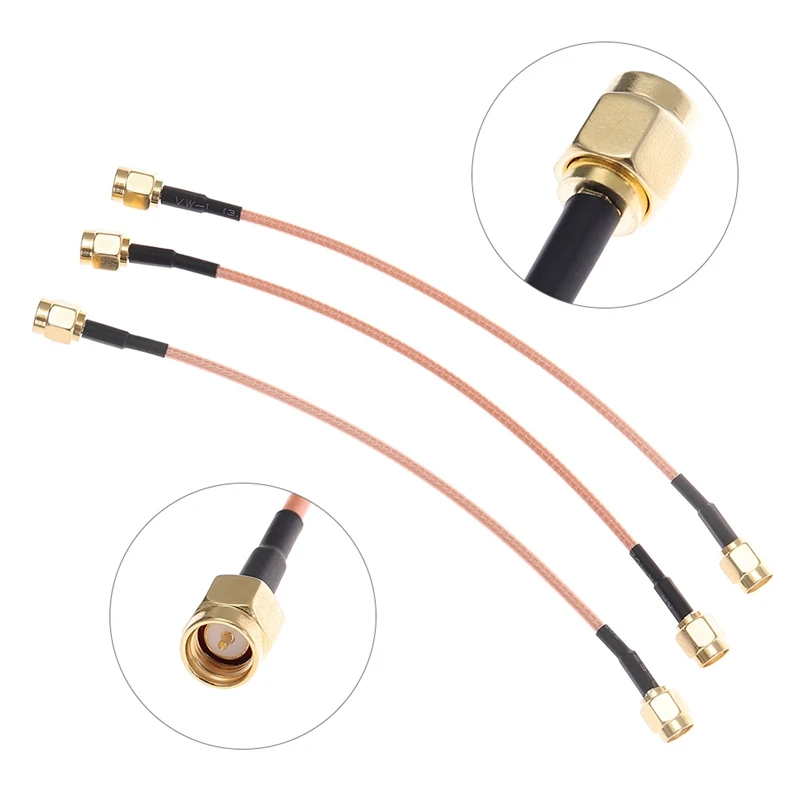 

SMA Male To SMA Male Connector Pigtail Cable WIFI Router Extension RP SMA Male Switch RP-SMA Female Pigtail Cable RG316