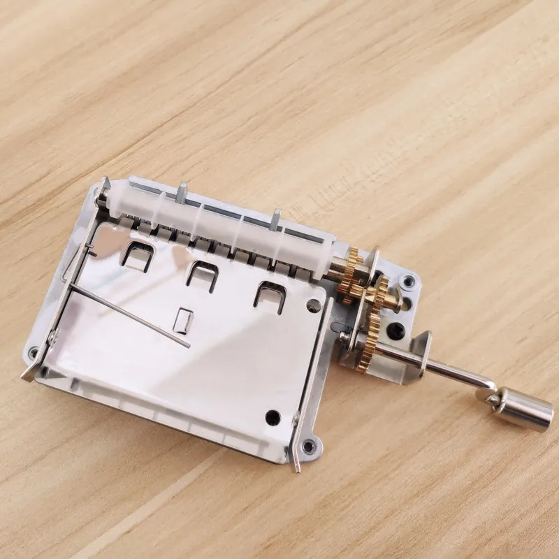 DIY Music Box with Copper Gear, Hand Crank, Paper Strip, Musical Movements, 30 Notes 4