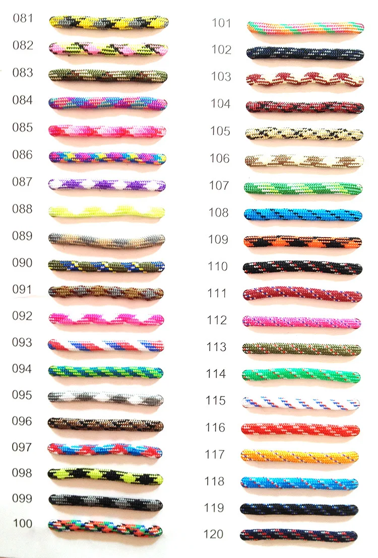 10m 15m 20m 31m 550lb Paracord 4mm Running Climbing Survival Multicolor Rope Paracord Pedernal Supervivencia 200 Colors