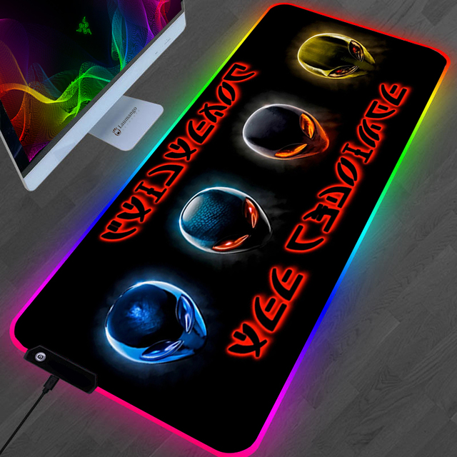 Alienware Gaming Mouse Pad  XXL Large PC Gamer Keyboard Desk Mat 900x400 LED Computer Accessories Tapis De Souris Mousepad
