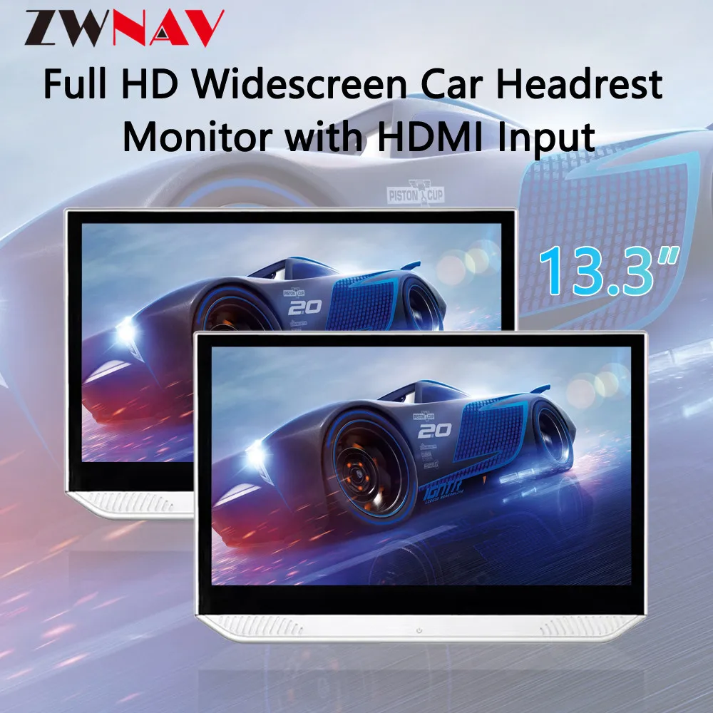 

13.3" Android 7.1 car headrest Monitor 1080P HD touch screen WIFI BT AV/USB/SD Car display HDMI USB ultra-thin MP5 video player