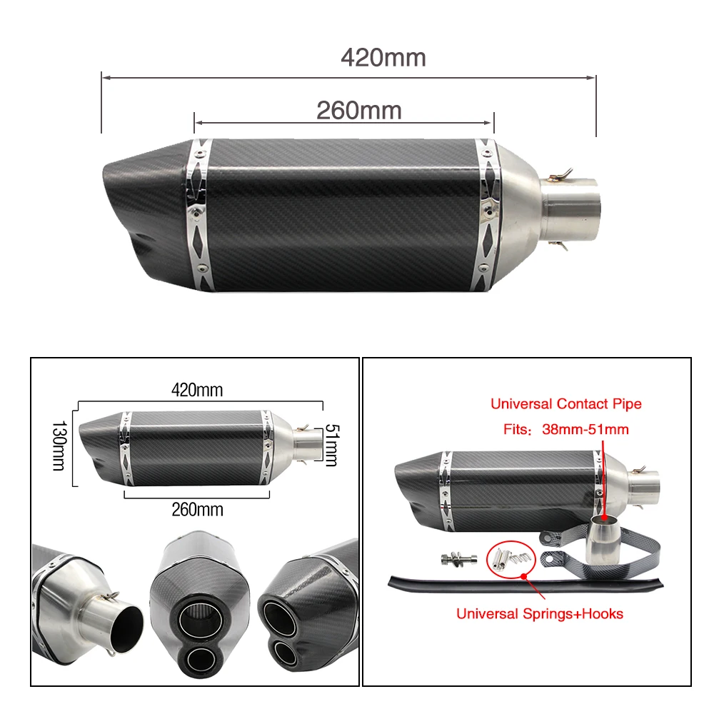 Глушитель выхлопной трубы Alconstar для мотокросса 51 мм AK глушитель мотоцикла CBR650F