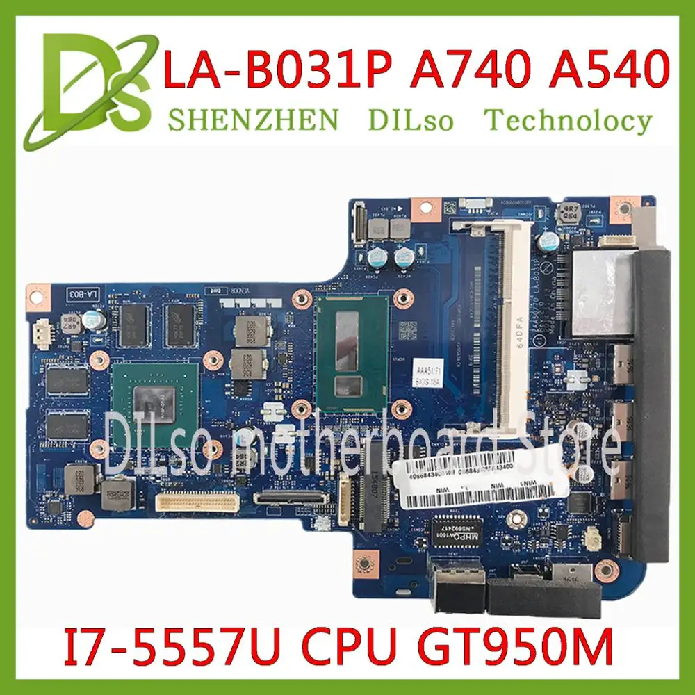 KEFU ZAA50/70 LA-B031P материнская плата для Lenovo AIO A740 A540 все-в-одном ноутбука I7-5557U CPU GT950M-2G