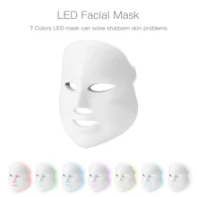 7 цветов, электрическая светодиодная маска для лица, маска для лица, машинный светильник, терапия, маска от акне, светодиодная маска для красоты, светодиодная маска для удаления фотонов, омоложение кожи