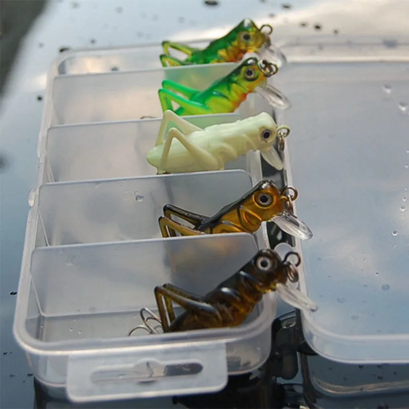 5 шт. световая приманка для рыбалки искусственные саранча Кузнечик привлекает