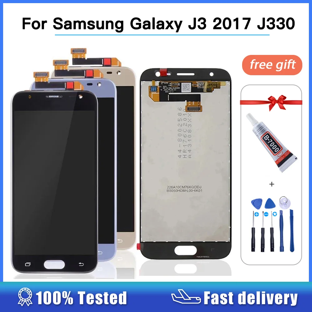 Original For Samsung Galaxy J3 17 J330 J330f Sm J330f Lcd Display Touch Screen Digitizer Assembly Lcd Display Adjust Brightnes Mobile Phone Lcd Screens Aliexpress