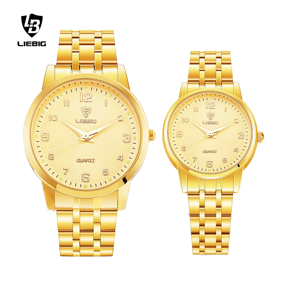 

LIEBIG Couple Watch men's Watch Stainless Steel Fashion Women's Quartz Waterproof watches Wristwatches For Christmas gifts