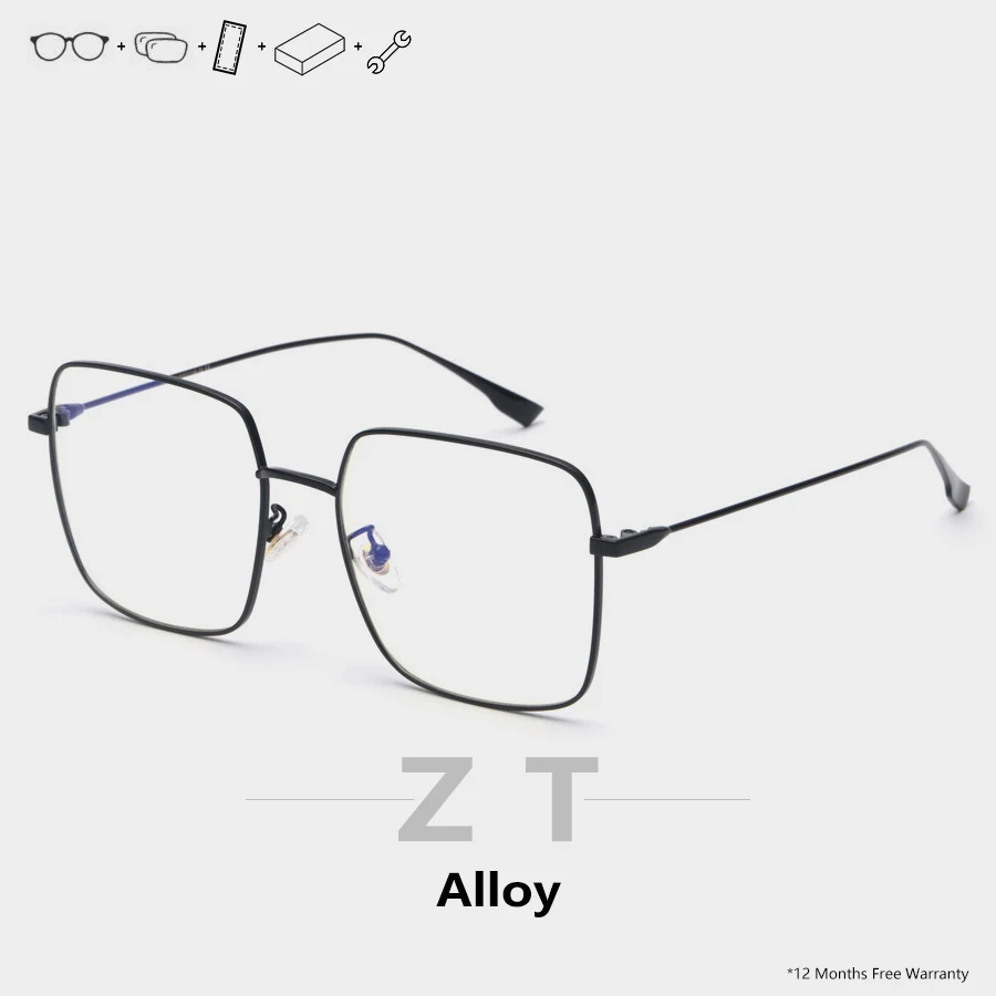 

ZT Square Prescription Glasses Men Women Ultralight Myopia Prescription Eyeglasses Frame Titanium Optical Eyewear