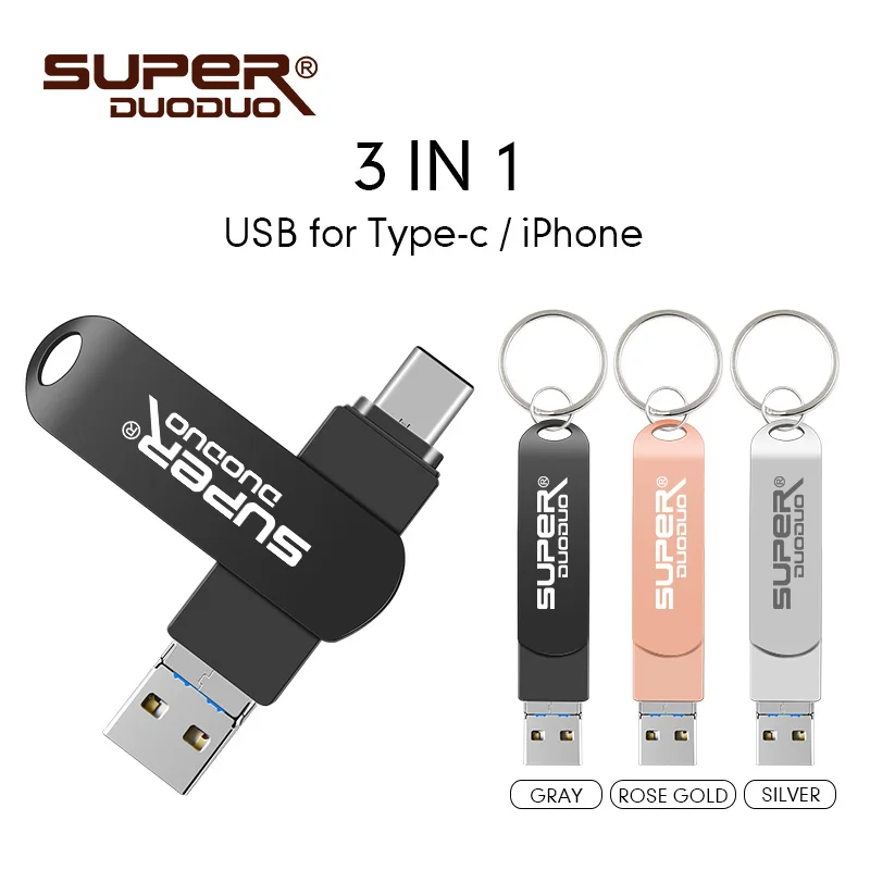 USB флэш-накопитель для iPhone X/8/7/7 Plus/6 Plus/6s/5/SE/ipad OTG Тип C флеш-накопитель HD флеш-накопитель 8 Гб оперативной памяти, 16 Гб встроенной памяти, 32 ГБ, 64 ГБ, 128 ГБ флеш-накопитель