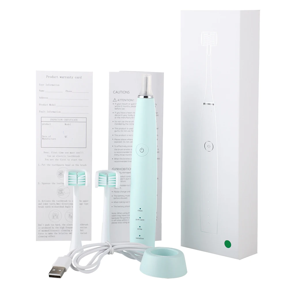 Electric Toothbrush 3 Headed Sonic Toothbrush 4 Modes Dental Care