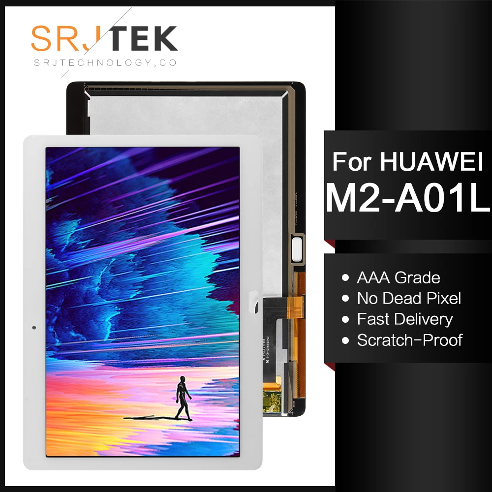 SRJTEK 10 1 &quotЖК-дисплей для HUAWEI MediaPad M2 M2-A01L M2-A01W Дисплей Матрица сенсорный экран с