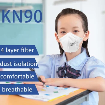 

KN90 Children Anti-dust Respirator Non-woven Fabric Breathable 4-layer Breathable Comfortable Mouth Masks For 3-10 Boys Girls
