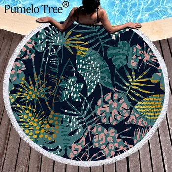 

Tropical Tree Leaf Series Microfiber Beach Towel with Big Beach Towels Sport Yoga Blanket Swimming Bath Towel Toalha De Banho