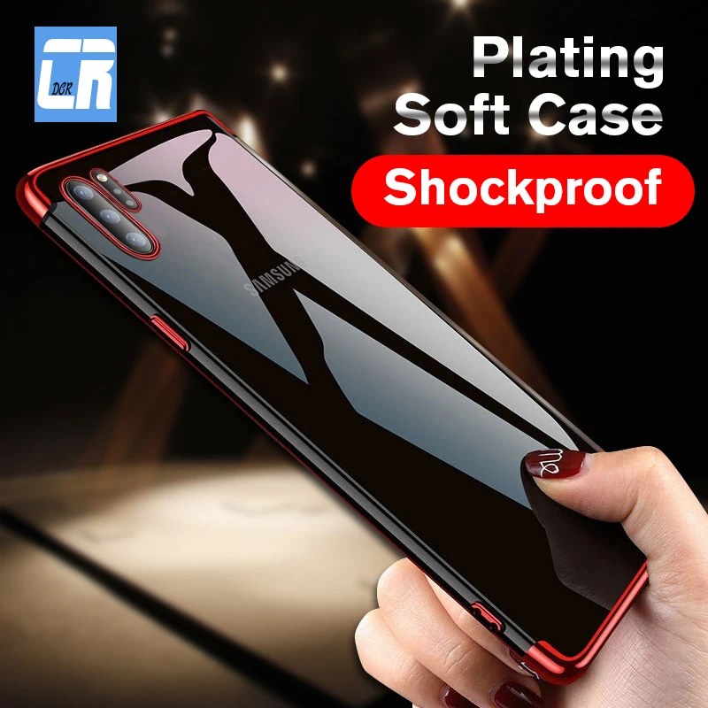 Роскошный мягкий ТПУ чехол с покрытием для телефона Samsung Galaxy Note 10 Pro S10 Plus A20 A30 A40 A50