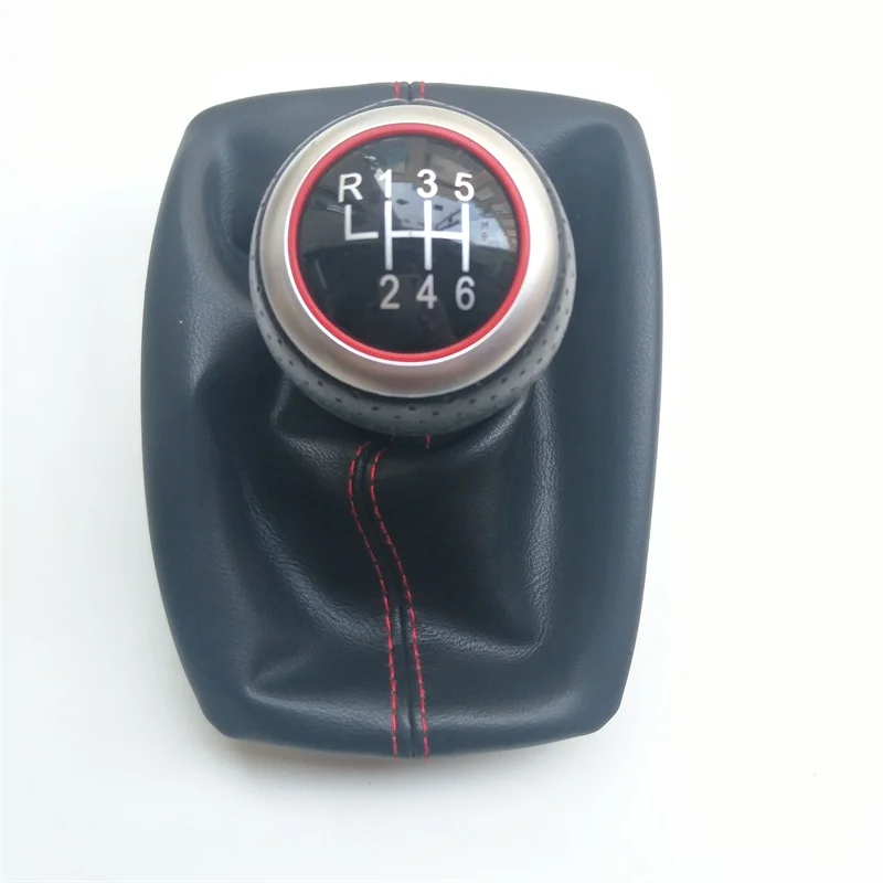 Аксессуары для стайлинга автомобилей MT ручка переключения передач Gaiter Boot Cover Рычажная ручка для Audi A4 S4 B8 8K A5 8T Q5 8R Sline 2007 - Название цвета: 6 speed