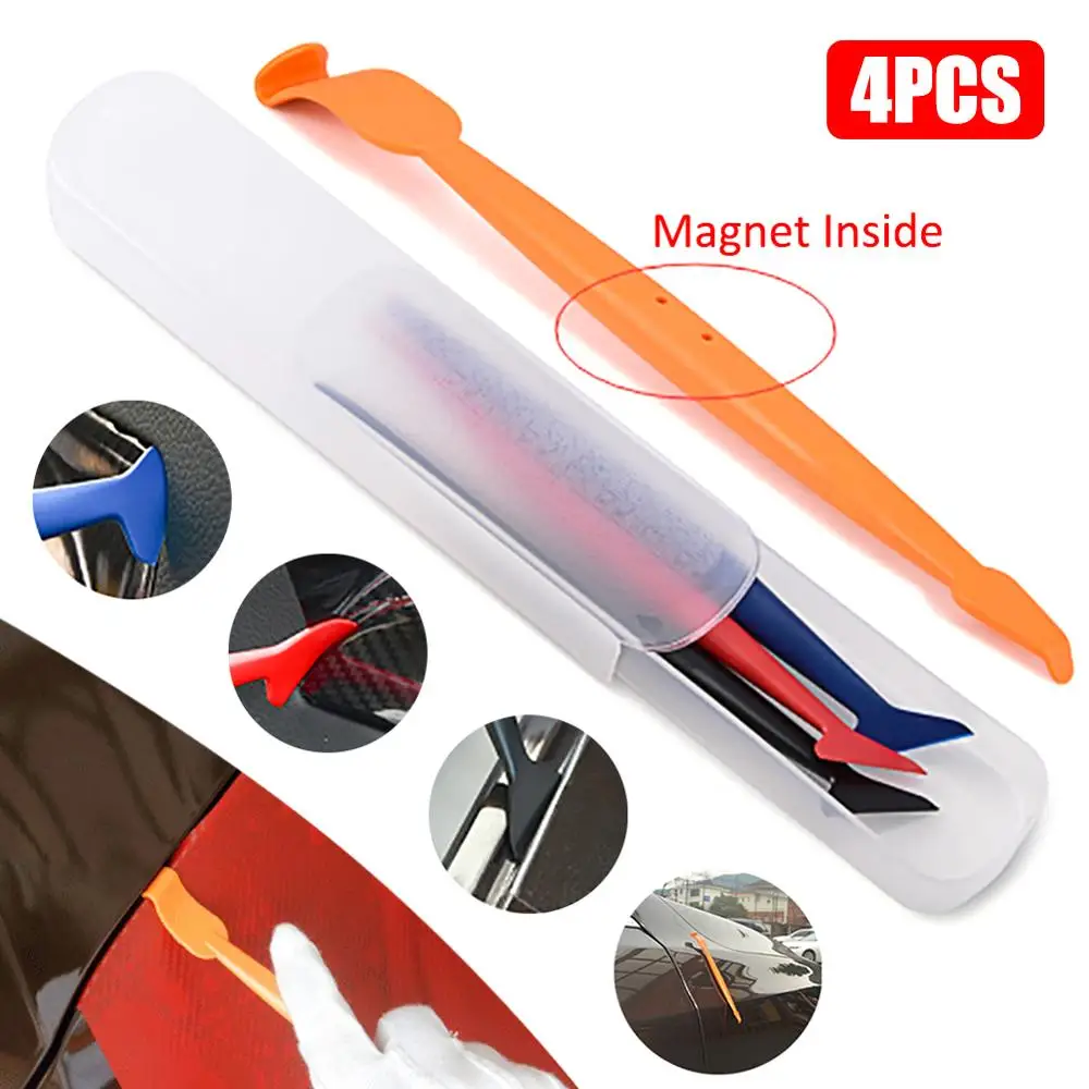 

4PCS CIBO Vinyl Car Wrap Squeegee Set Vinyl Wrap Film Sticker Wrapping Tool Auto Window Tint FAuto Sticker Wrapping Accessories