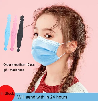 

100pcs Child Disposable Anti-dust Mouth-mask Non-woven Melt-blown 3-layer Anti-pollution Kids Face Masks Personal Protective