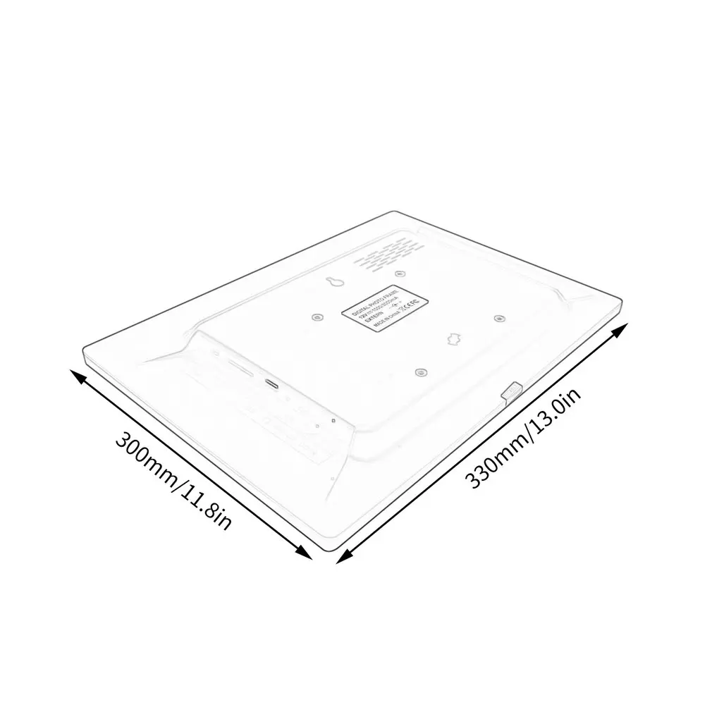 12 дюймовая цифровая фоторамка, электронное изображение, рамка 1280*800 с часами, календарем, дистанционное управление, встроенный динамик, разрешение