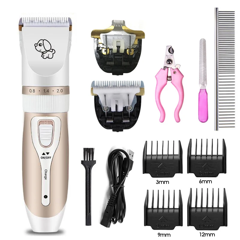 C6 Professional Pet Dog Hair Trimmer Animals Grooming Clipper Cutter Machine Shaver Electric Scissor Mower Clipper 18650 Battery