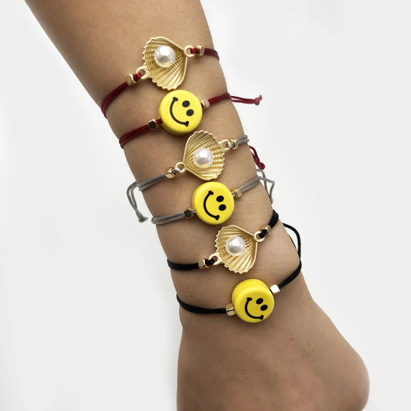 

2019 KBJW Original Bracelet Happy Smile Handmade Bracelet Gold Quality Korean Silky Chain Soft Handchain for Encouraging Morale