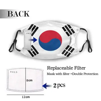 

protective mask with filter South Korean Flag (1) anti dust PM2.5 reuse adult teen child girl