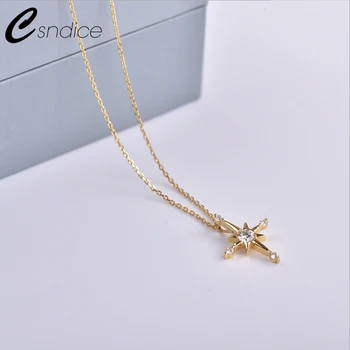 

18k Rose Gold Star Necklace For Women Mom Girls Valentine's Day Gift,Customized Solid Yellow Gold Necklace Pendant