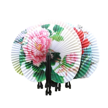 

12 Pcs Hand Fans Chinese Painting Paper Fans Round Fans for Travel Dancing Camping