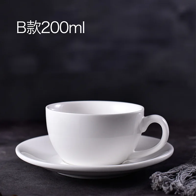 Европейские чисто белые керамические кофейные чашки набор посуды латте капучино цветок профессиональная кружка кофе