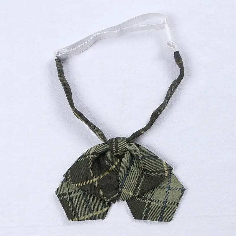 Jk Bowtie форменные аксессуары для японской школьницы Веревка на шею галстук-бабочка решетка Элегантный шик без завязывания узел - Цвет: Tie D