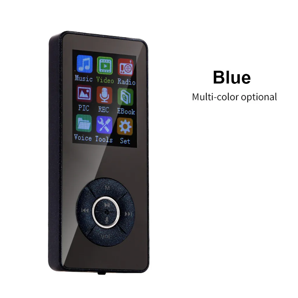 Новинка 20%, USB MP3 музыкальный плеер, цифровой ЖК-экран, поддержка 32 ГБ, TF карта и fm-радио с микрофоном, черный, синий mp3-плеер
