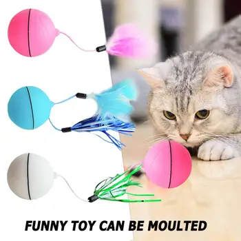 

USB Rechargeable Electric Rolling Ball Toys for Cats Interactive Laser Magic Ball Toy with Laser Light Keep Your Pet Busy