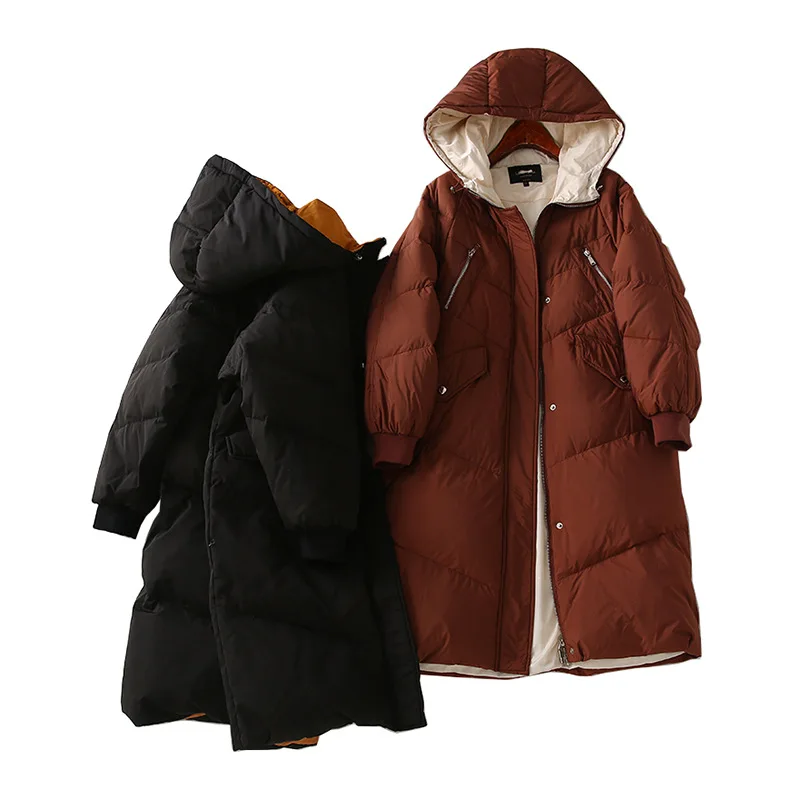 

One's Versatile Loose-Fit Mid-length Hooded down Jacket Coat Women's Entity