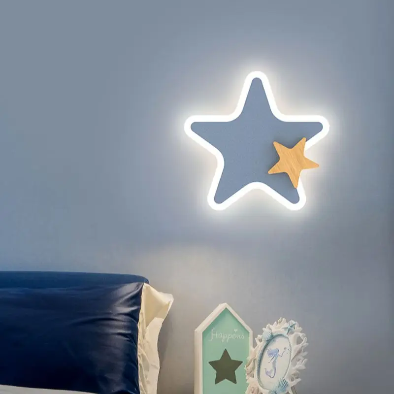 LED Rocket Wall Lamp Nordic Acrylic Wall Decor Lights for Bedroom Kid's Room Indoor Bedside Lighting Home Decors Sconce Lamp