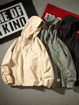 

Large Size Jk8850/P75 plus Velvet P85 Spring Clothing New Style Men's Korean-style Hooded Velcro Trend Loose-Fit