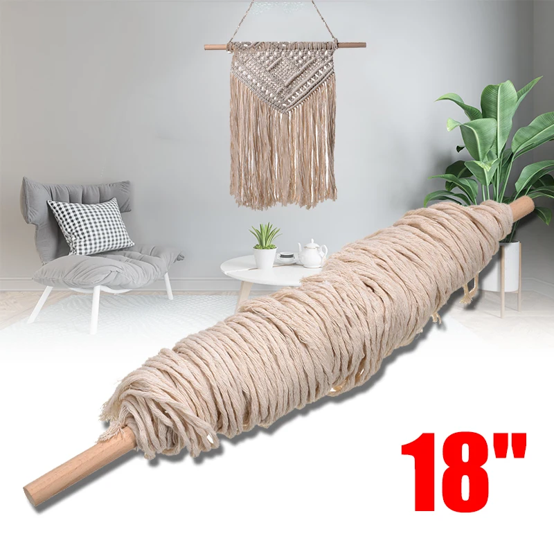 

Mayitr 18" Handmade Hanging Wall Tapestry Macrame Hand-knit Wall Hanging Woven Tapestry Chic For Home Room Wedding Decor