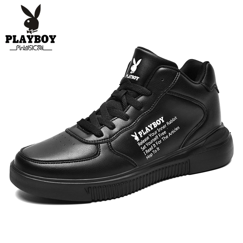 PLAYBOY/Новинка; модная мужская повседневная обувь; сезон весна-осень; Мужская обувь из искусственной кожи; мужская обувь на плоской подошве; Zapatillas; PL617151 - Цвет: Черный