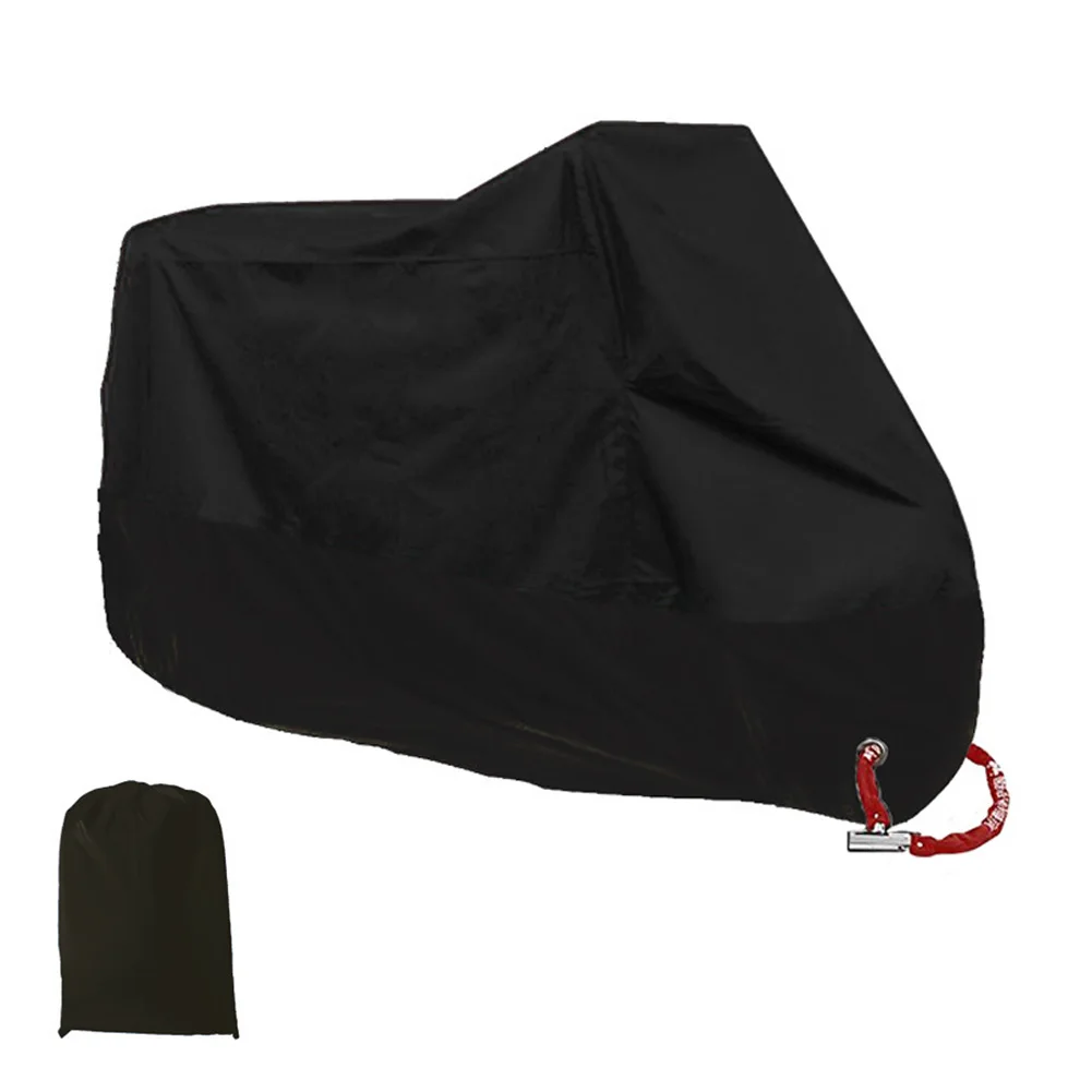 L/XL/2XL Universal Waterproof Outdoor UV Protector Bike Rain Dustproof Motorcycle cover for Bike Scooter Covers - Цвет: All Black