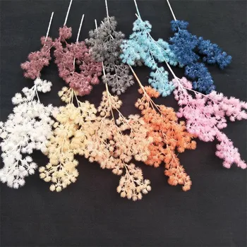 

7Pcs Fake Long Stem Misty Flower (3 stems/piece）29.53" Length Simulation Plastic Rime for Wedding Home Artificial Flowers