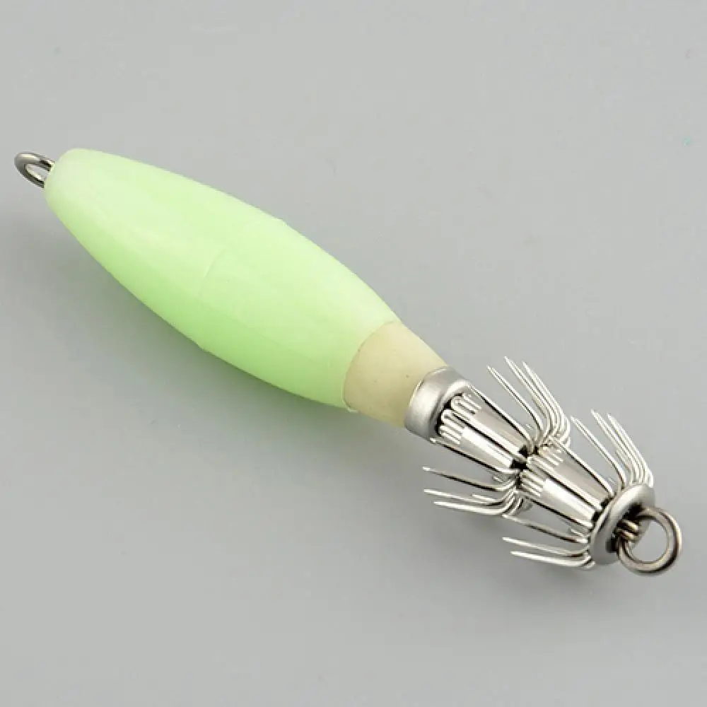 80HOT 1 Pc 9.5cm Luminous Glow in Dark Squid Cuttlefish Hook Hard Bait