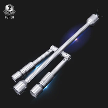 

Cross Wrench Auto Tire Energy Saving Foldable Disassemble Tire Repair Socket Torque Universal Adjustable Sleeve Spanner Tool Set